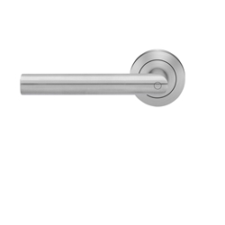 Karcher KD Basic Drückerpaar auf Rosette Rhodos ER28 BCL mit Privacy Funktion, DIN Links Edelstahl matt Nr. ER28 BCL 71