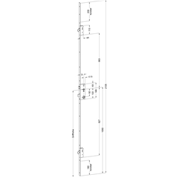 Winkhaus Türgetriebe F2460 40/92/8 M2 Mattchrom (MG:B1) 1910583