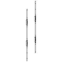 Winkhaus Schließleiste U2403-62 AVU FAB1 UMV2 Grau Links, ohne Magnet mit Kappe für niedrige Haustüren Alu, Heroal, Schüco (MG:B8) 5015445
