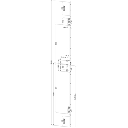 Nüßing - Winkhaus Türgetriebe F2060 65/92/10 R4 Mattchrom (MG:B2) 2080243