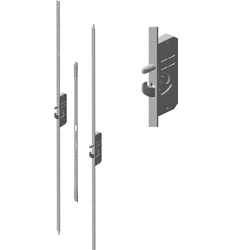 KFV Stulp-Garnitur RSG RB1600 für 25-80mm Dorn, P6/24/92mm Niro best. aus: 1 Stulp-Oberteil und 1 Stulp-Unterteil mit Schwenk-Bolzen Kombi, 1 Stulp-Mittelteil Nr. 5700892