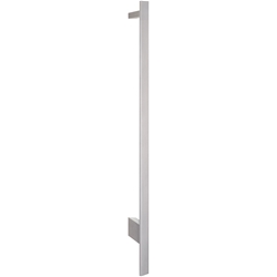 Stangengriff Edelstahl matt gebürstet/LM Niro-eloxiert 1600/1400/40x10mm schräge Stützen Nr. 852382