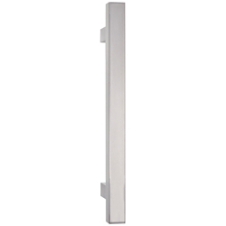Stangengriff Edelstahl matt gebürstet/LM Niro-eloxiert 600/400/30x30mm gerade Stützen NA M8 Nr. 852582