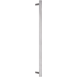 Stangengriff Edelstahl matt gebürstet/LM Niro-eloxiert 1600/1400/30x30mm schräge Stützen Nr. 852882