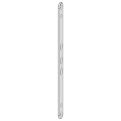 Winkhaus Stulp F20 zu Stößelkontakt, flügelseitig, abgerundete Stulpenden R10 Mattchrom (MG:E2) 5039914