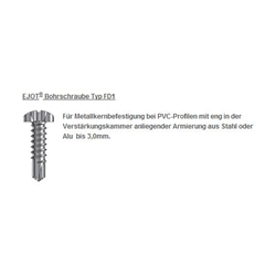 Ejot-Fensterbohrschrauben FD1 3.9x25mm hell verzinkt (blau passiviert) Nr. 7260525621