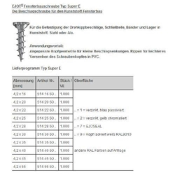 Ejot-Fensterbauschrauben Super-E 4.2x40mm Ejoseal Nr. 2253440607