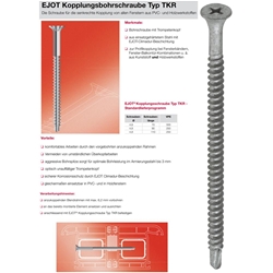 Ejot-Kopplungsbohrschrauben TKR-4, 4.8x90mm grau beschichtet Nr. 3438090639