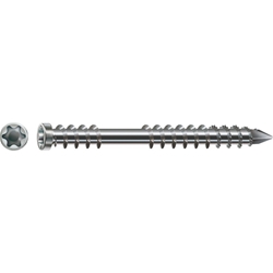 SPAX-D Holz-Terrassen-Schraube 5.0x70mm Edelstahl A2, I-Stern, (T-STAR plus) Cut- Spitze, Fixiergewinde, Zylinderkopf Nr. 0537000500703