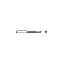 Stockschraube galv. verz. M 6x 70 mit I-Stern