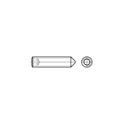 Madenschraube DIN 914 A2 M6x6mm mit Innensechskant und Spitze ISO 4027 Nr. 091426 6