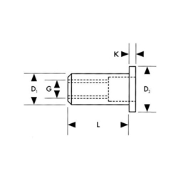 Blindnietmutter Alu Standard Flachrundkopf M 5x7x13,5 (Gesipa)