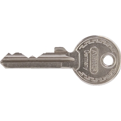 Abus Vorhangschloss,Monobloc 82/63 mit Bolzen, 2 Profilschlüssel, Messing Gehäuseb. 64mm,Gehäuset. 18,5mm,H 45mm, verschiedenschließend Nr. 11490