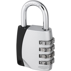 Abus AV-Zahlen-Vorhangschloss, Zinkdruckguss 155/40, silber Gehäuseb. 44,5mm,Gehäuset. 18,5mm,H 80mm Nr. 30890