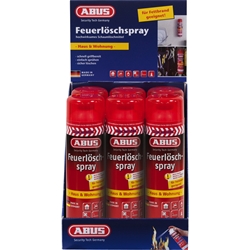 Abus Haushalt, Schaum-Feuerlöschspray, einhändig FLS580 Home, frostsicher, rot Sicherungslasche Nr. 54824