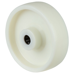 Rad, Rad Ø 150mm, Kunststoff weiß, Radb. 45mm, Nabenl. 58mm, Rollenlager, Radk. Kunststoff, Tragkr. 400kg Nr. B10.150