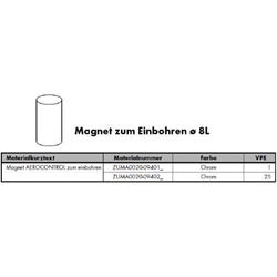 Siegenia MAGNET ZUM EINBOHREN (MG:61) ZUMA0020-0940XX