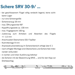 Winkhaus DK-Schere, verdeckt liegend, DIN Rechts, Stahl SRV 30-9-Z, silberfarbig Flügelteil, Tragk.100kg (MG:C2) 1936521