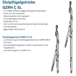 Winkhaus DF-Stulpflügelgetriebe, mit Hebel GZRH-T C, mit Handgriff, DIN Links-Rechts, EV1 Griffsitz mittig (MG:G1) 2489786