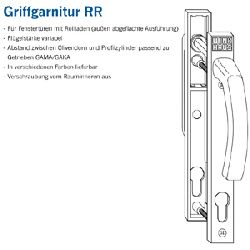 Winkhaus FTT-Griffgarnitur, PZ, Alu GG RR, weiß mit Stütznocken, innen sichtbar verschraubt (MG:E1) 2508684