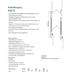 Winkhaus Kabelübergang KÜ-T1 260mm in der Falzluft verdecktliegend (MG:E1) 4992274