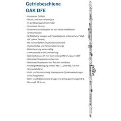 Winkhaus DK-Getriebe GAK.1550-1.DFE, mit vormontiertem Duofunktionselement, D 15,5mm GAK, konstant, Sicherheitsschließzapfen FFH 1300- 1550mm, Griffsitzh. 550mm (MG:A2) 4927343