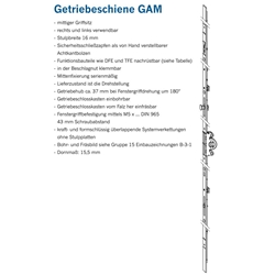Winkhaus DK-Getriebe GAM.1400-1, Standard, D 15,5mm GAM, mittig, Sicherheitsschließzapfen FFH 900- 1400mm (MG:A2) 4926291 (Bund: 20 / Pal.:360)