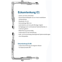 Winkhaus DK-Eckumlenkung E1.N, silber verzinkt (MG:A1) 5123102