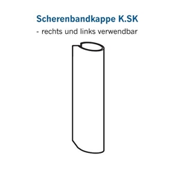 Winkhaus DK-Abdeckkappe, für Scherenband, K.SK, Kunststoff zum Aufclipsen, DIN Links-Rechts, titanfarbig (MG:A1) 2845293
