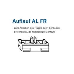 Winkhaus DK-Auflauf, für Zusatzverriegelung, AL.M.F12 ant.gr., lackiert, DIN Links-Rechts, zum Anschrauben Falzluft 12mm (MG:E1) 5115570