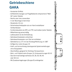 Winkhaus DK-Getriebe GAKA.1325-1., abschließbar, D 35mm GAKA, konstant, Sicherheitsschließzapfen FFH 1075- 1325mm, Griffsitzh. 550mm (MG:C2) 4933474