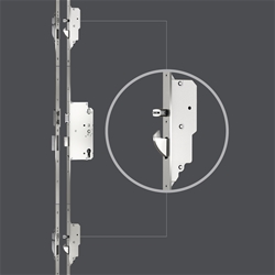 KFV Türgetriebe AS 3600 SA B296 F20/55/92/8 hell verzinkt mit abgesetzter Softlockfalle Nr. 3505559