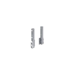 Hettich Schubkasten-Rückwandverbinder, links, H 176mm InnoTech, 9027831, Stahl silber Ausführung für Holzrückwand