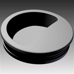 Trola Einlassmuschelgriff 1 Kunststoff schwarz, 55mm Bohrung 50mm Nr. 5310