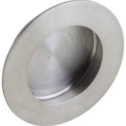 Edelstahlgriffmuschel rund Edelstahl gebürstet Ø 50 mm Bohrung Ø 40 mm Nr. 001-1300-050ES