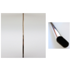 Schrankrohr 35x20x2,0mm verchromt 4000mm oval Nr. 2101013