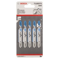 Bosch Stichsägeblatt T 118 EFS Basic for Stainless Steel, 5er-Pack Nr. 2608636497