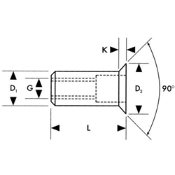 Blindnietmutter Alu Standard Senkkopf M6x9x17mm (Gesipa)