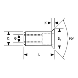 Blindnietmutter Stahl Stahl verzinkt M5x7x13,5mm Senkkopf (Gesipa)