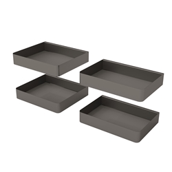 Vauth-Sagel Cor Fold, Korbset, Planero lavagrau, K900, 4 Körbe pro Set, Zuladung max. 8 kg je Frontkorb, hintere Körbe jeweils 9,5 kg Nr. 90008497