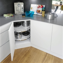 Vauth-Sagel Cor Wheel Pro, 4/4, Set mit 2 Böden, Premea weiß, chrom, 800x800mm, Seitentiefe min. 490 mm, Zuladung max. 27,5 kg je Boden, max. 12 kg je Boden Nr. 90004129