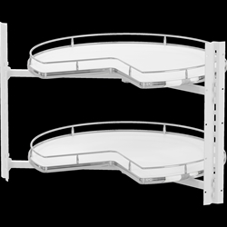 Vauth-Sagel Cor Wheel Pro, 3/4, Set mit 1 Boden, Premea weiß, chrom, 900x900mm, Seitentiefe min. 490 mm, Zuladung max. 27,5 kg je Boden, max. 12 kg je Boden Nr. 90004132