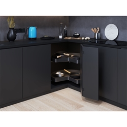 Vauth-Sagel Cor Wheel Pro, 3/4, Set mit 2 Böden, Planero lavagrau, 900x900mm, Seitentiefe min. 490 mm, Zuladung max. 27,5 kg je Boden, max. 12 kg je Boden Nr. 90009634