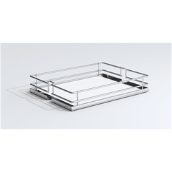 Vauth-Sagel Tal Larder, Korbset, Premea Chrom, für Korpusbreite 300mm, inkl. Frontbefestigung, 5 Körbe pro Set Nr. 90004911