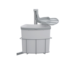 Vauth-Sagel Abfallsammler ENVI Center 1 K400 hellgrau, 1x18 Liter, Einbautiefe: 350mm, Einbauhöhe: min. 525mm Nr. 90003639