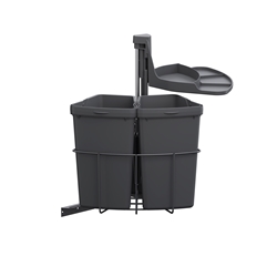 Vauth-Sagel Abfallsammler ENVI Center 2 K400 lavagrau, 2x9 Liter, Einbautiefe: 350mm, Einbauhöhe: min. 525mm Nr. 90003647