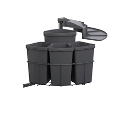 Vauth-Sagel Abfallsammler ENVI Center 4 K500 lavagrau, 3x9 + 1x12 Liter, Einbautiefe: 450mm, Einbauhöhe: min. 525mm Nr. 90009351