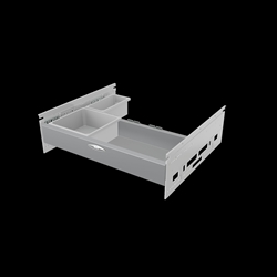 Vauth-Sagel Abfallsammler ENVI Drawer K600 hellgrau, 1x1,2 und 1x2,7 Liter Nr. 90006741