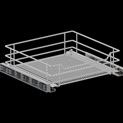 Vauth-Sagel Sub Basket K600 Saphir chrom, Frontauszug mit Führungen, Einbautiefe: min. 515mm, Einbauhöhe: 185mm Nr. 90004121