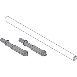 Blum TIP-ON Synchronisierungswelle (+Ritzel), Länge=1089 mm, TANDEM / Tablararrettierung, zum Ablängen, roh (VE:50) Nr. T55.1089ZR